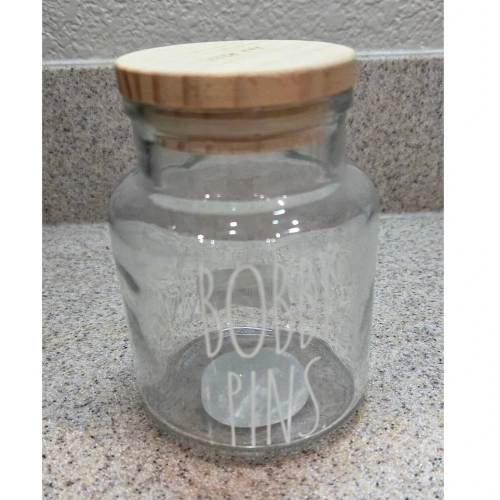 Rae‎ Dunn Glass Jar Bobby Pins Empty
